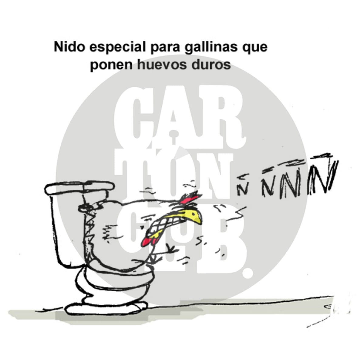 Nido para gallinas estreñidas, cartón de Garci