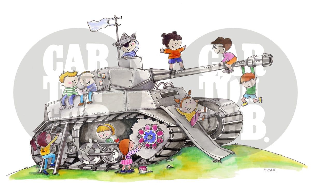 No a la guerra, cartón de Nani