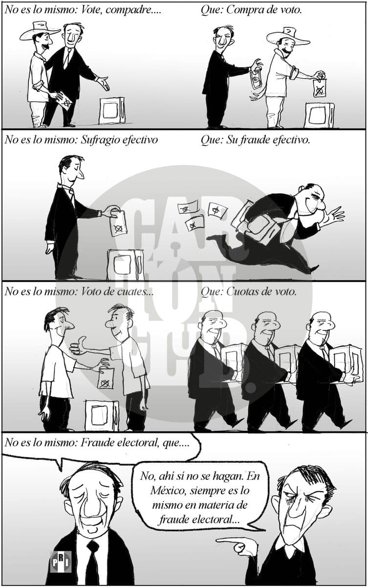 No es lo mismo, cartón de El Fisgón