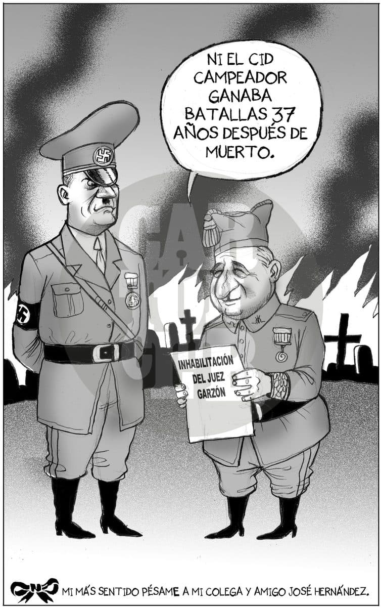 Noticias desde España, cartón de El Fisgón