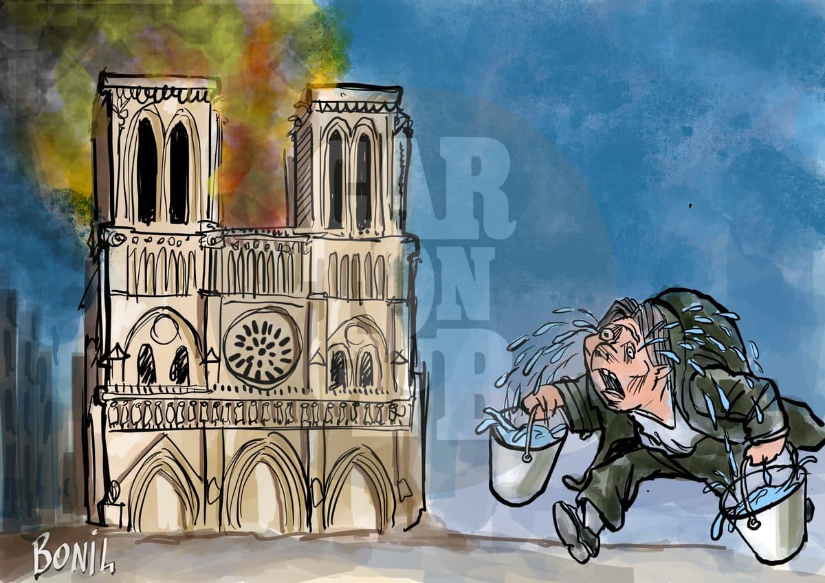 Notre Dame en llamas