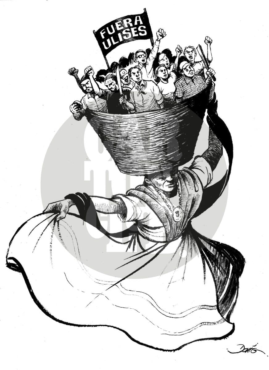 Nueva Guelaguetza, cartón de Darío Castillejos