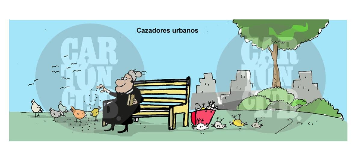 nuevos depredadores, cartón de Garci