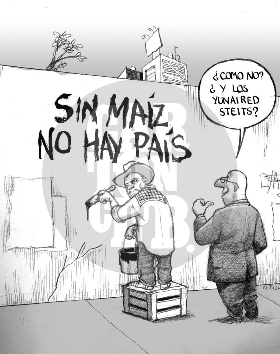 ¿O de qué estamos hablando?, cartón de El Fisgón