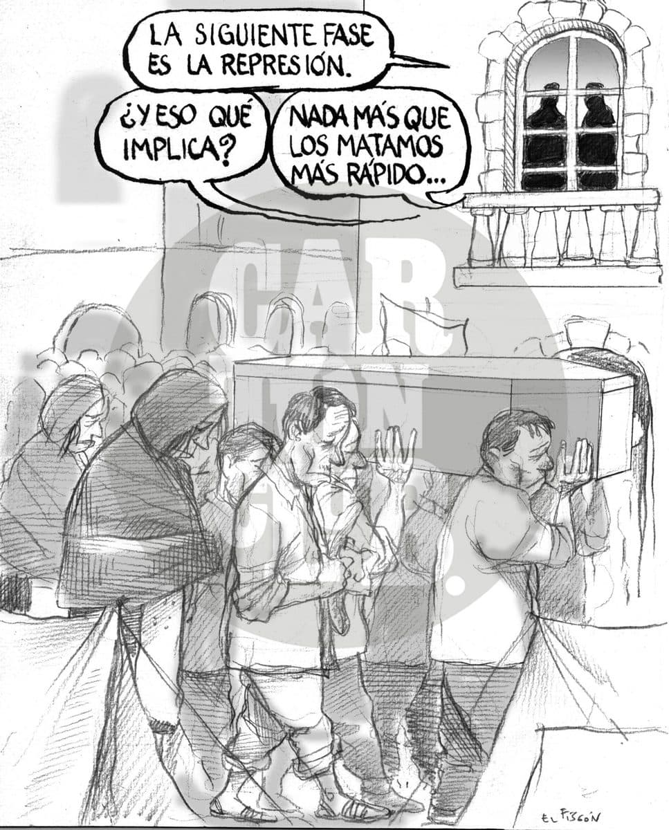 Oaxaca neoliberal, cartón de El Fisgón