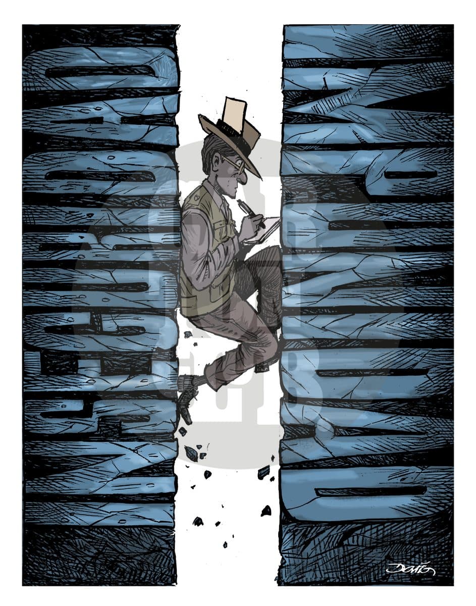 Oficio entre muros, cartón de Darío Castillejos