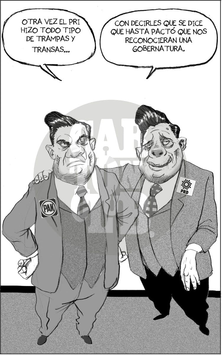 Oposicion Pactada, cartón de El Fisgón