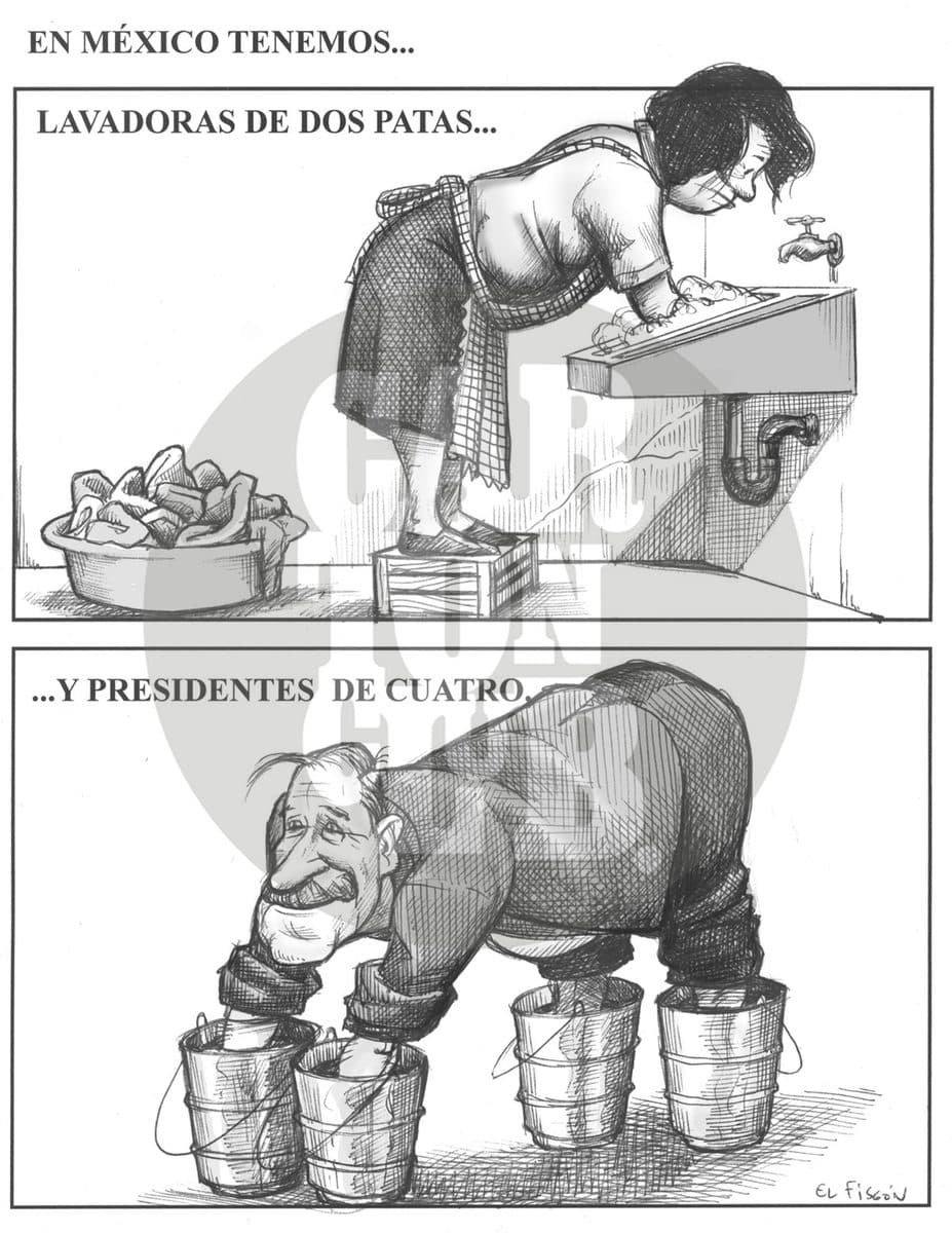 Orgullosamente mexicanos, cartón de El Fisgón