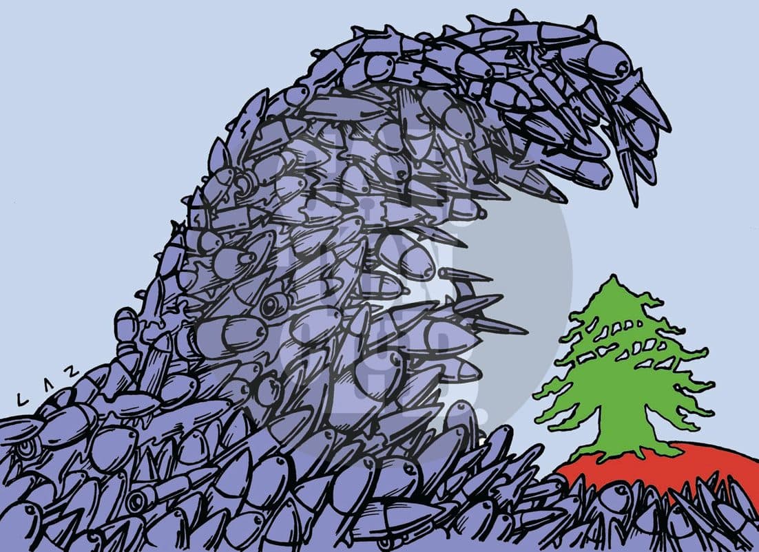 Otro tsunami, cartón de Laz