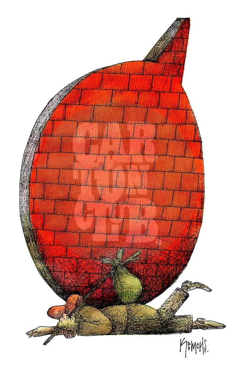 Palabras de Trump, cartón de Kemchs