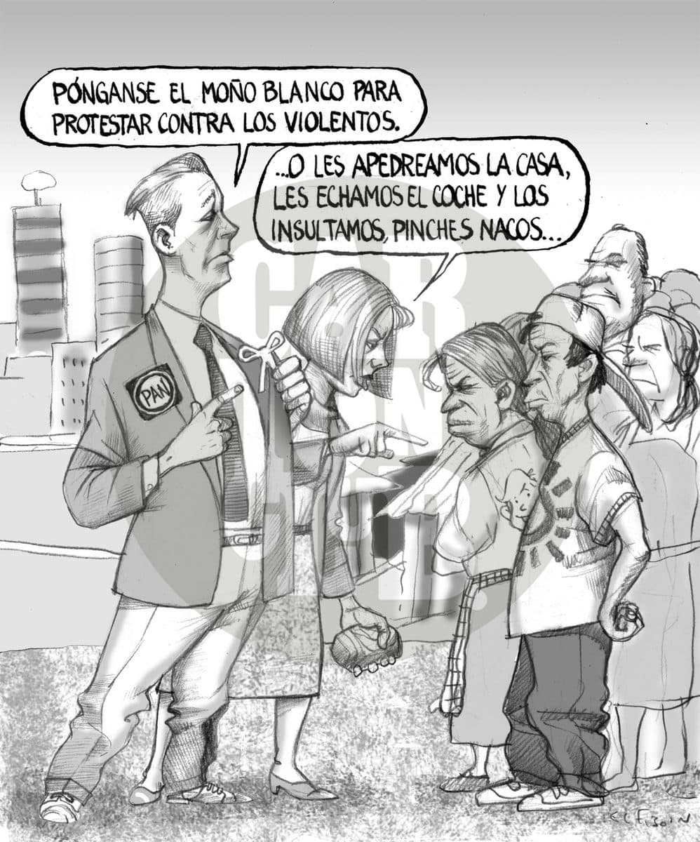 Pan-dalismo, cartón de El Fisgón