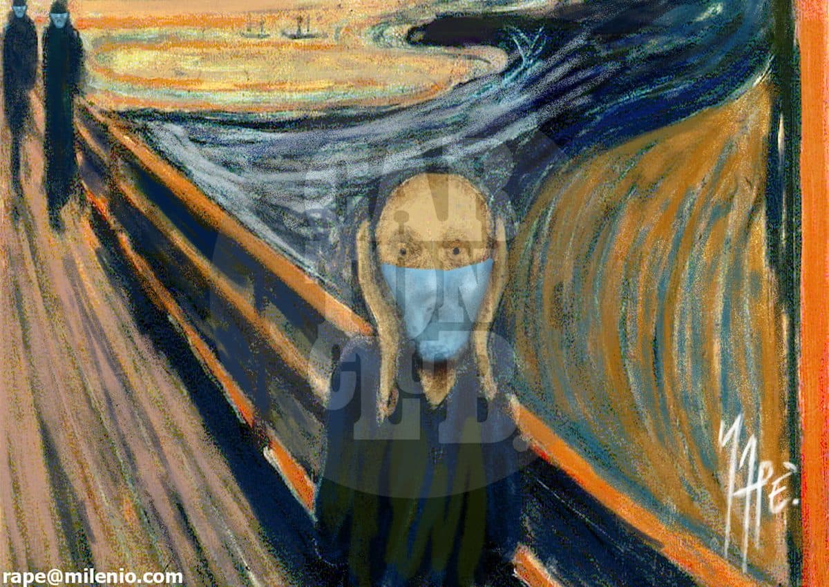 Pánico, cartón de Rapé