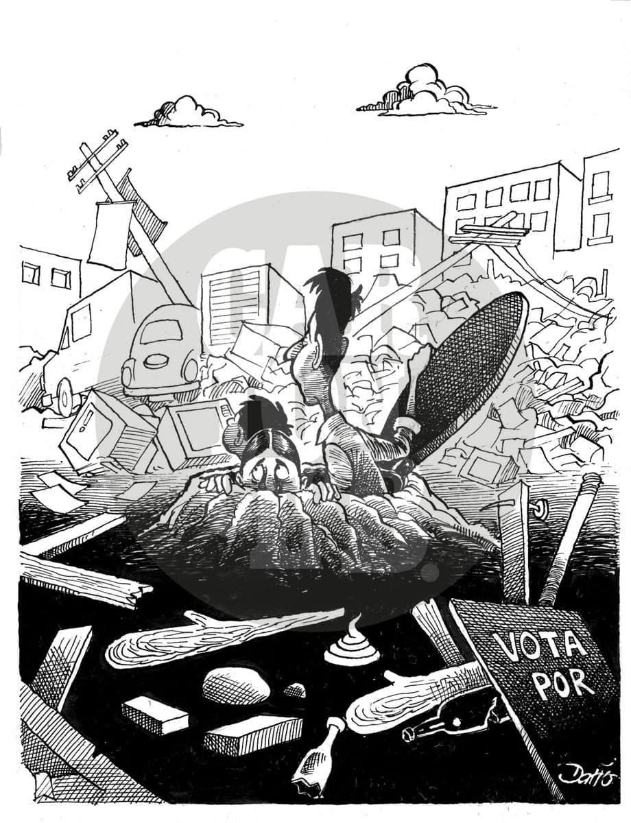 Pausa, cartón de Darío Castillejos