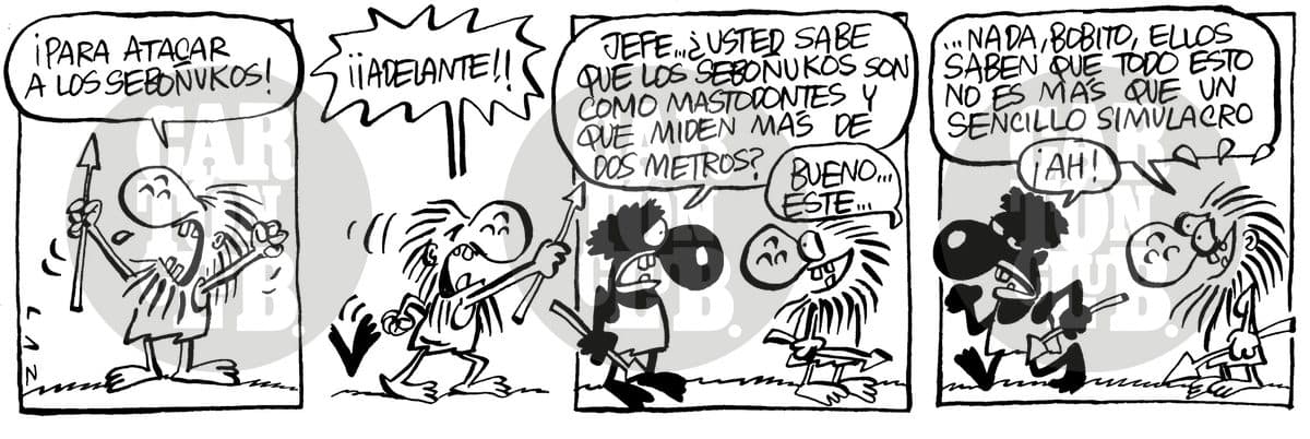 Pelea, cartón de Laz