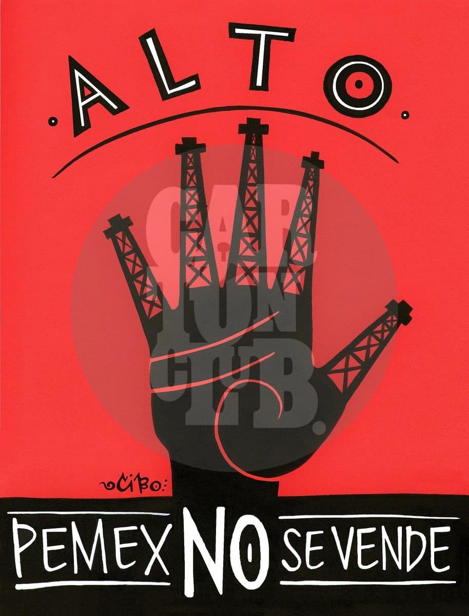 Pemex NO se vende 2013, cartón de Cintia Bolio
