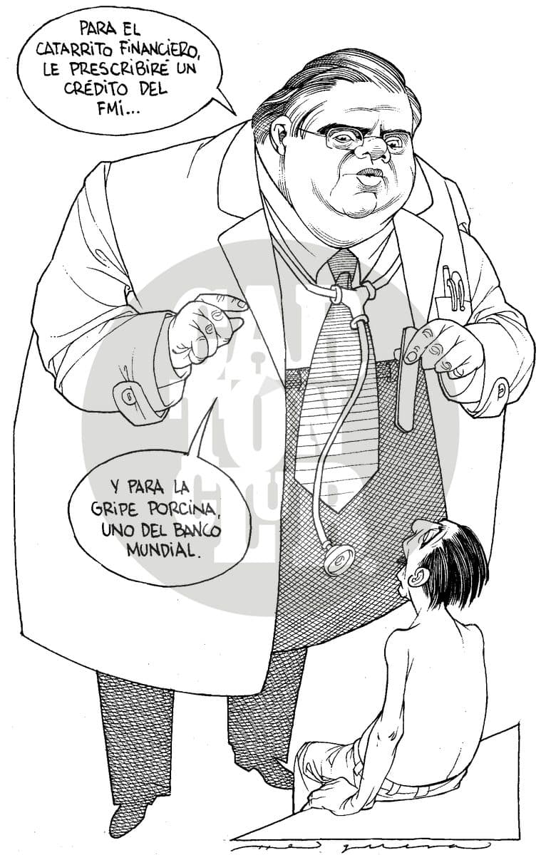 Peor el remedio, cartón de Helguera