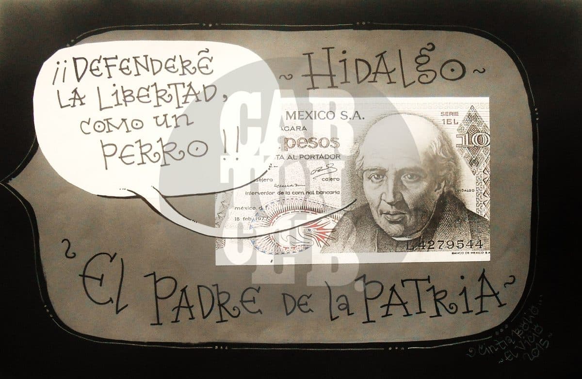 Peso 1 - Hidalgo, cartón de Cintia Bolio