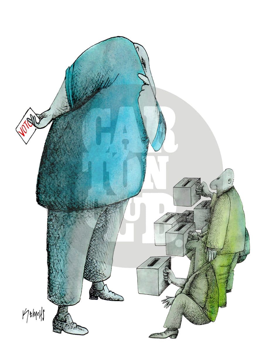 Pobreza de convencimiento, cartón de Kemchs