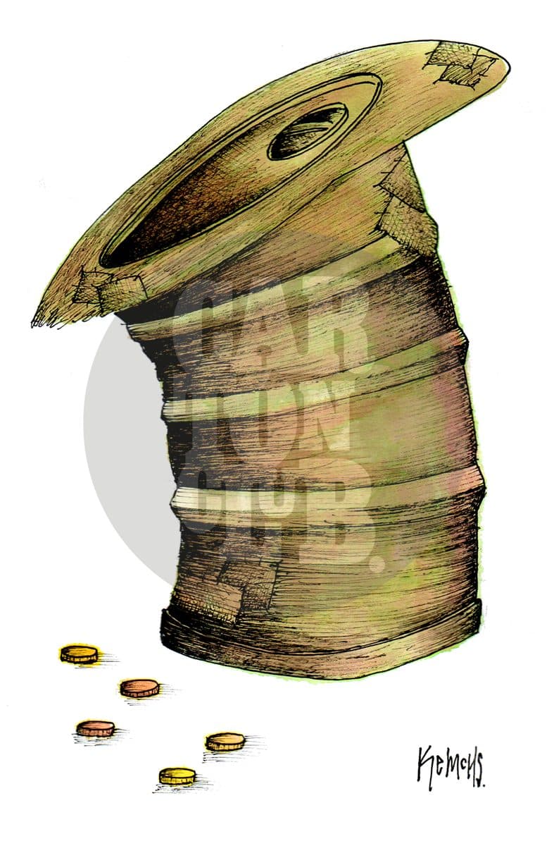 Pobreza extrema, cartón de Kemchs