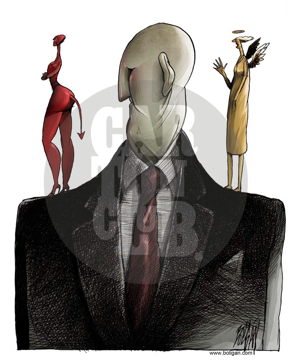 Poder de convencimiento, cartón de Ángel Boligán