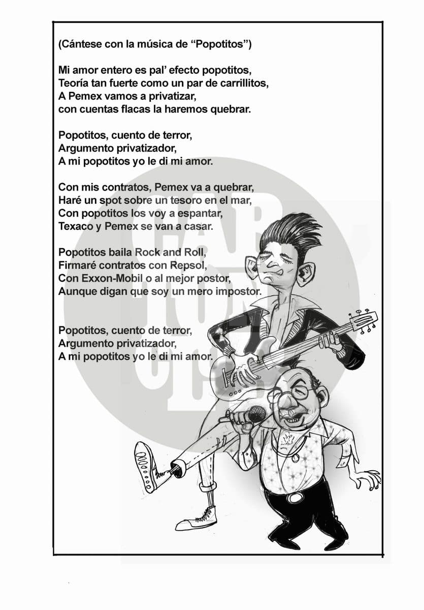 Popotitos, cartón de El Fisgón