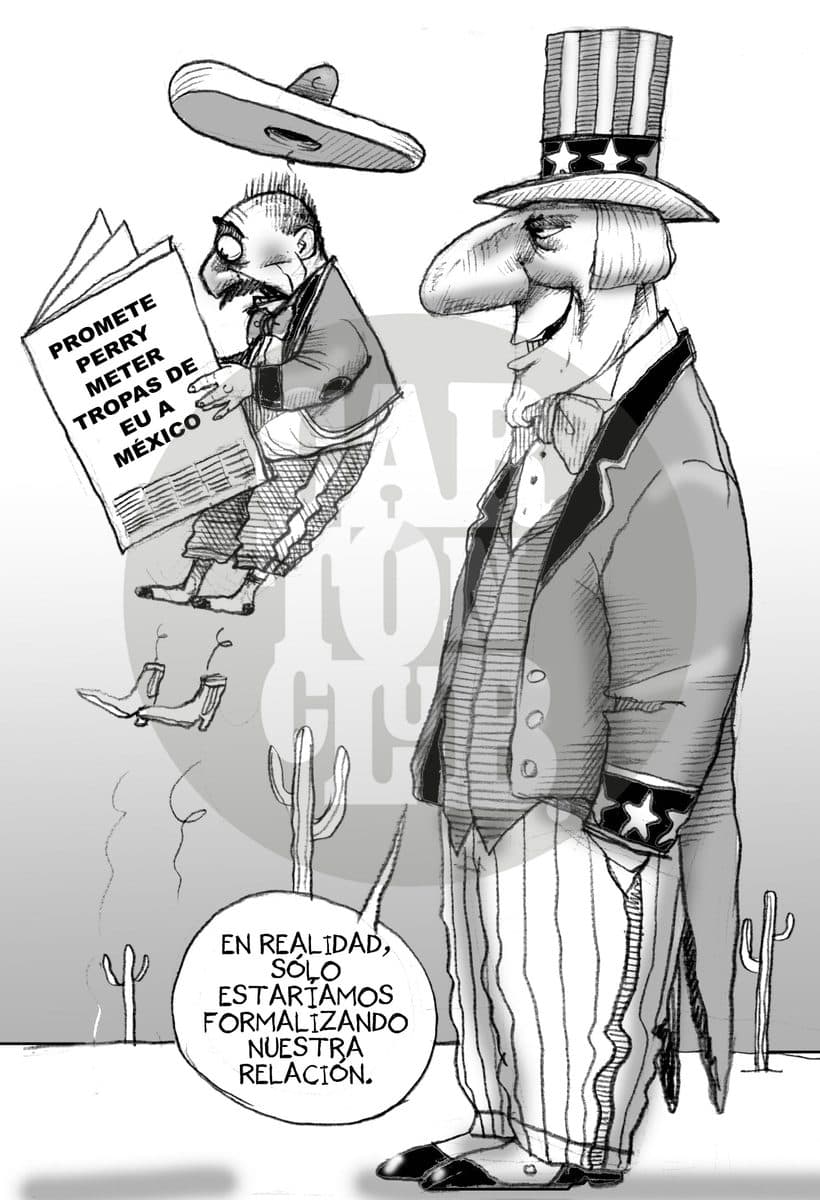 Porque se asustan, cartón de El Fisgón