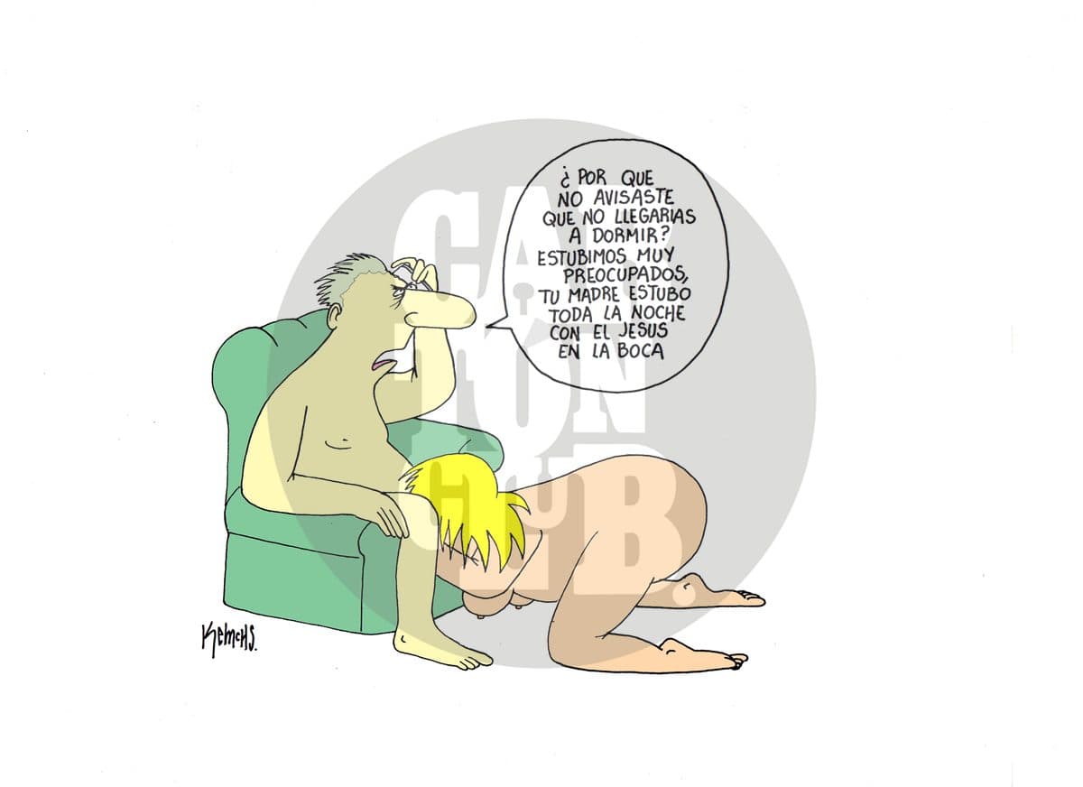 Preocupación paterna, cartón de Kemchs