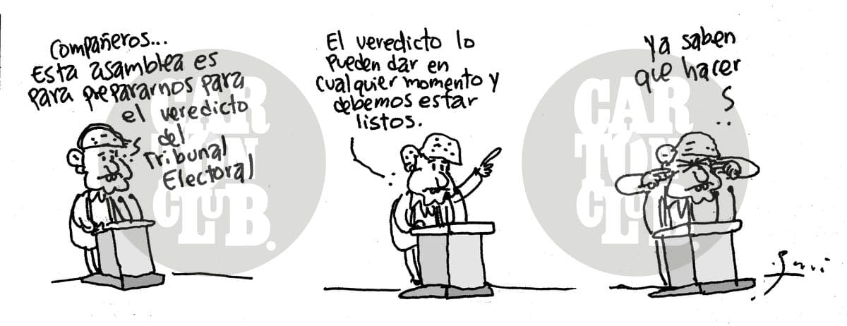 Preparándose, cartón de Garci