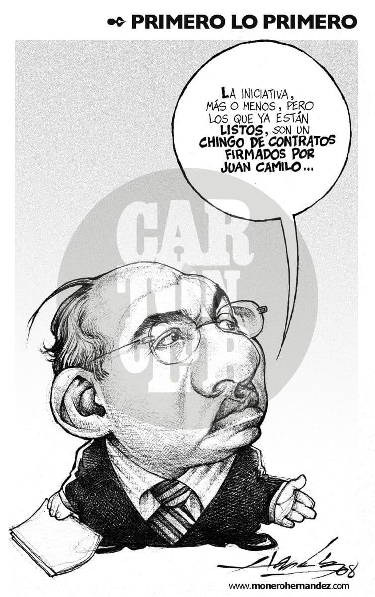 Un funcionario comenta que ya hay muchos contratos firmados por Juan Camilo, en referencia a un escándalo de conflicto de interés.