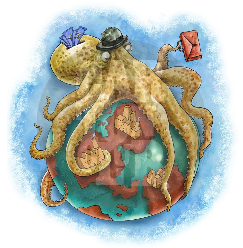 PULPO ECONÓMICO, cartón de Turcios