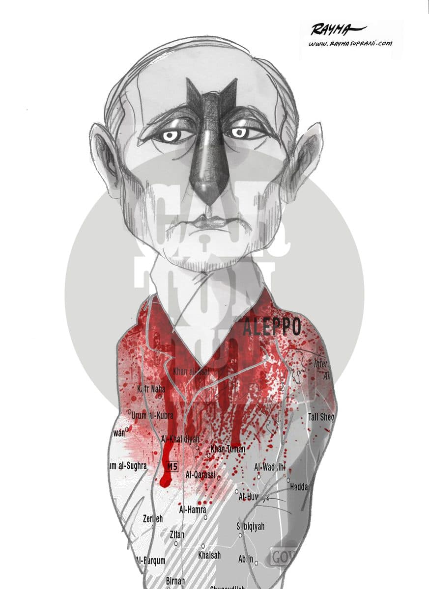Putin and Syria, cartón de Rayma