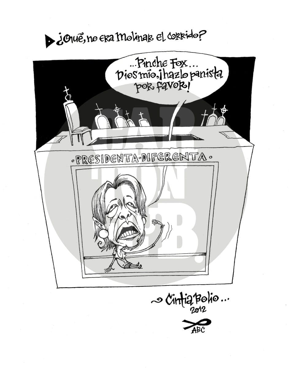 ¿Qué, no era Molinar el corrido?, cartón de Cintia Bolio