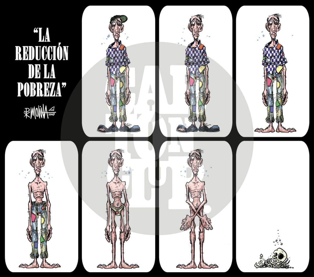 Reducción de la pobreza..., cartón de PxMolina