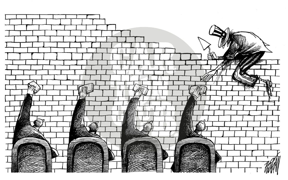 Reforma migratoria, cartón de Ángel Boligán