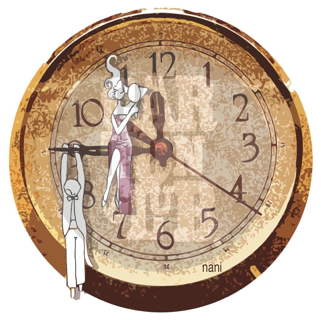 RELOJ, cartón de Nani