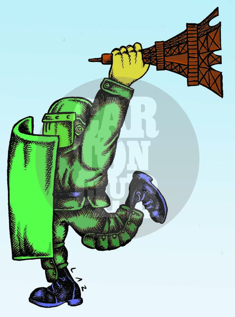 Represión, cartón de Laz