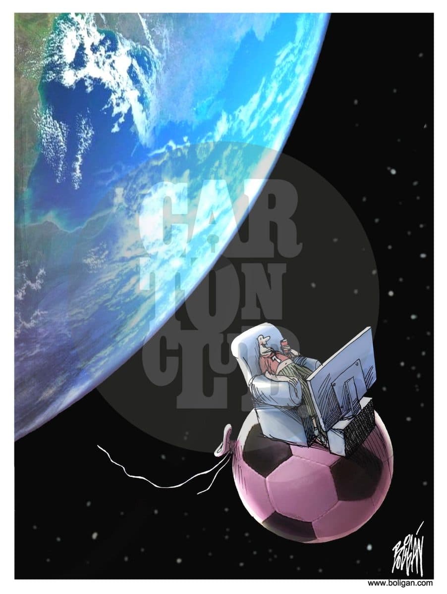 Satelite de Temporada, cartón de Ángel Boligán