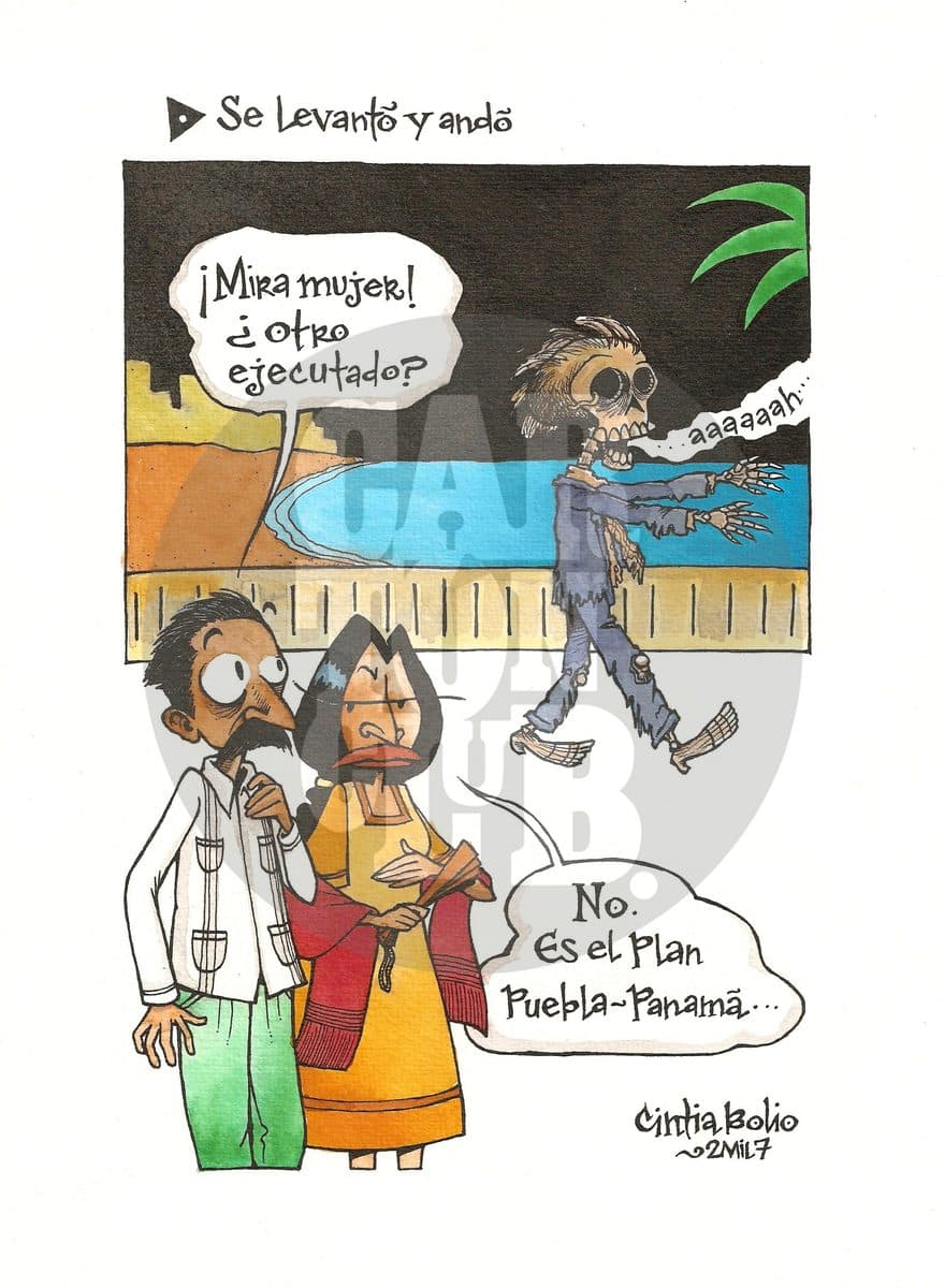 Se levantó y andó..., cartón de Cintia Bolio