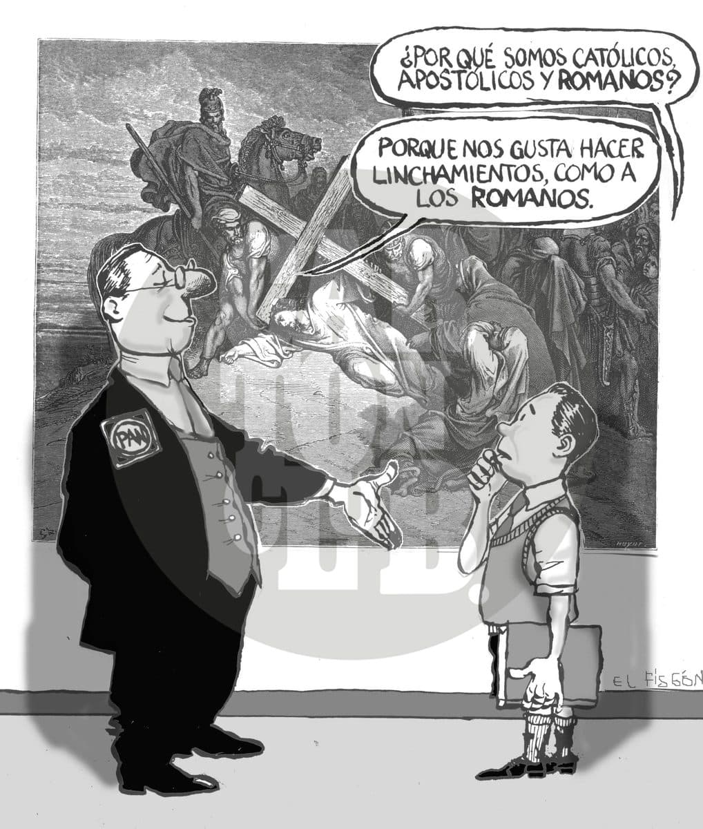 Semana santpanista, cartón de El Fisgón