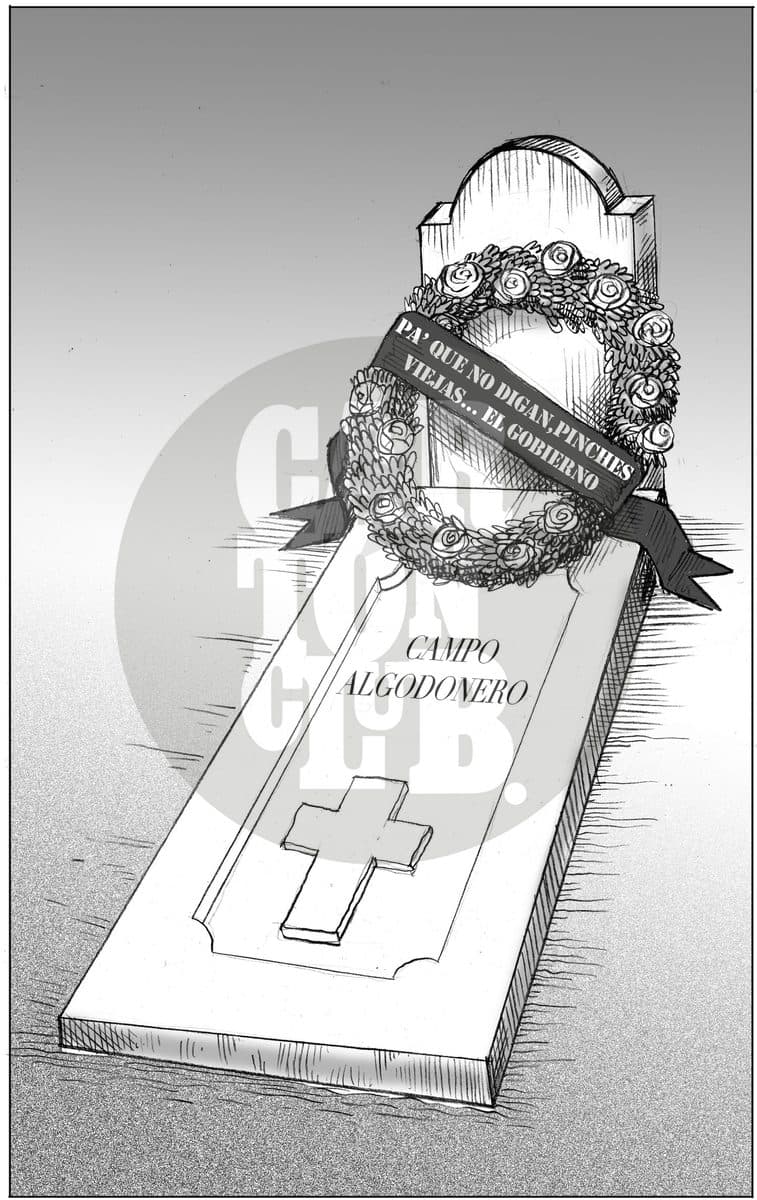 Sencibilidad ante Femenicidos, cartón de El Fisgón