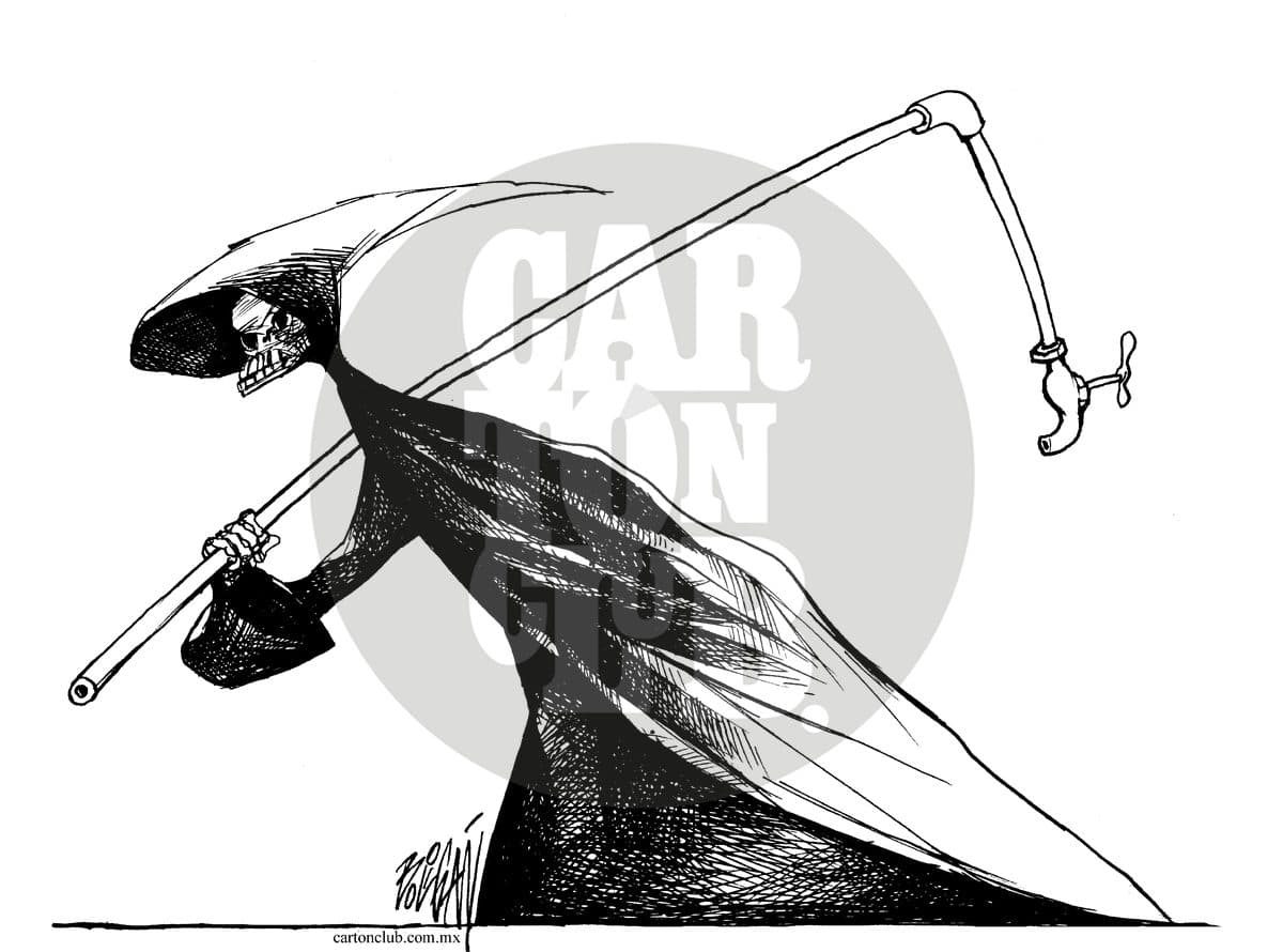 Sequía, cartón de Ángel Boligán