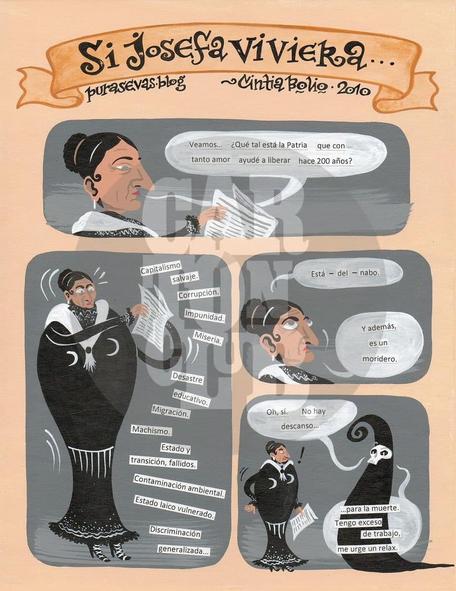 Si Josefa reviviera... 1/2, cartón de Cintia Bolio