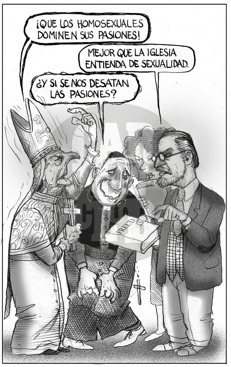 Sigue el debate, cartón de El Fisgón