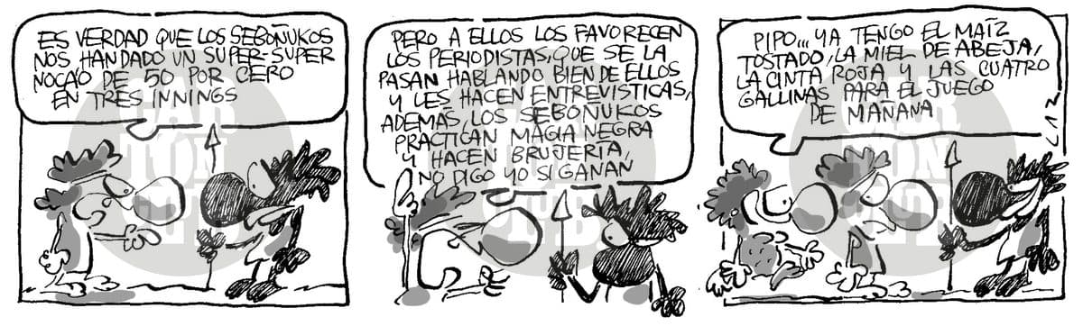 super nocao, cartón de Laz