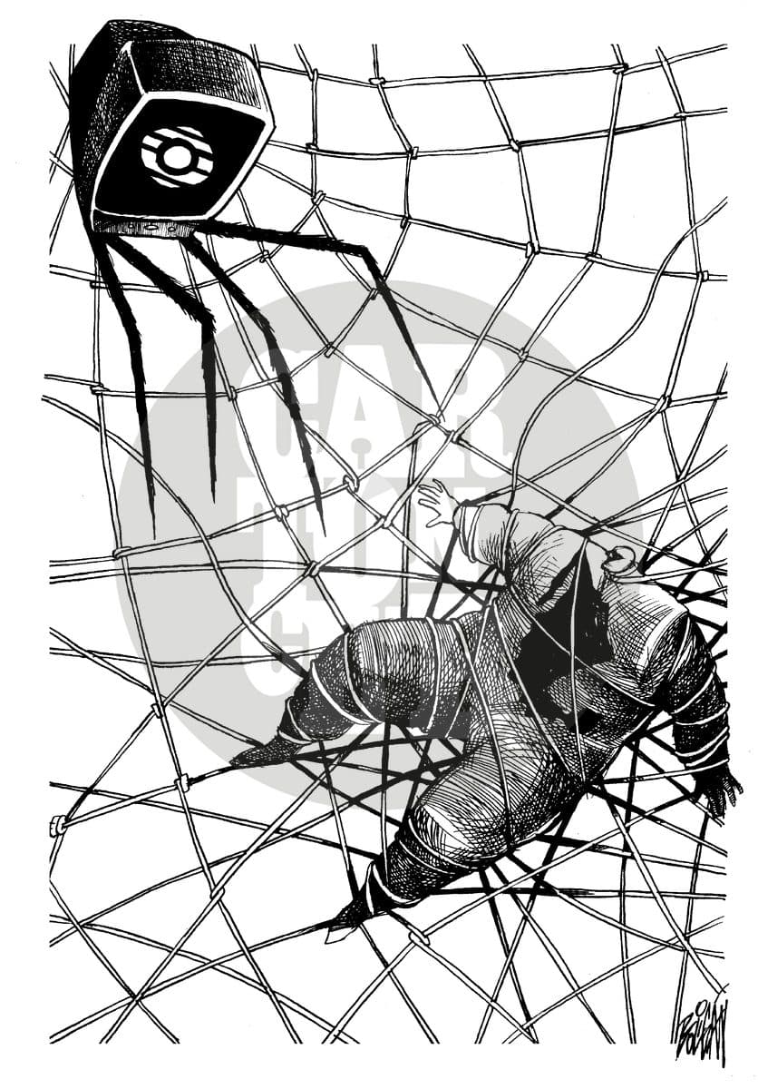 Tele araña, cartón de Ángel Boligán