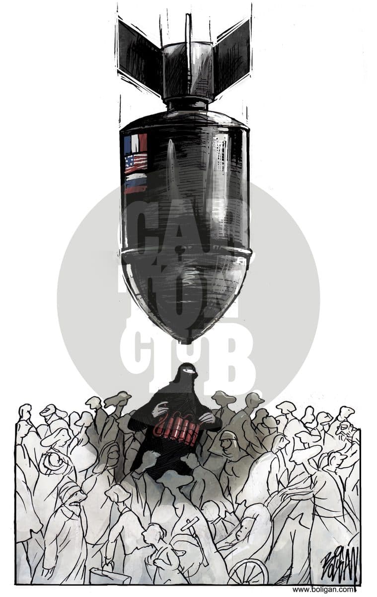Terror vs Terror, cartón de Ángel Boligán