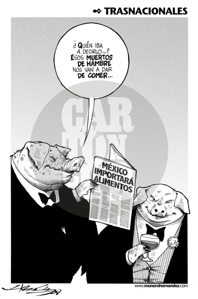 Trasnacionales, cartón de Hernández