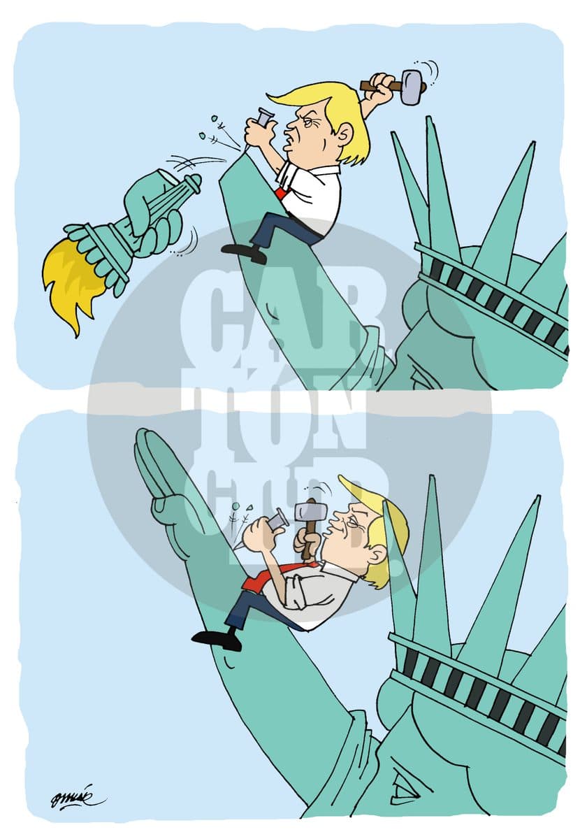 Trump, cartón de Omar Zevallos