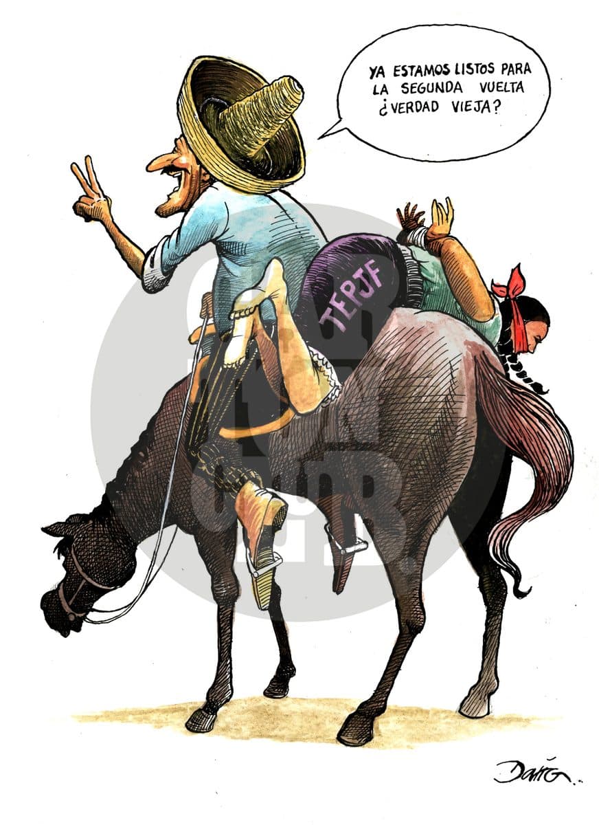 Un charro en París, cartón de Darío Castillejos