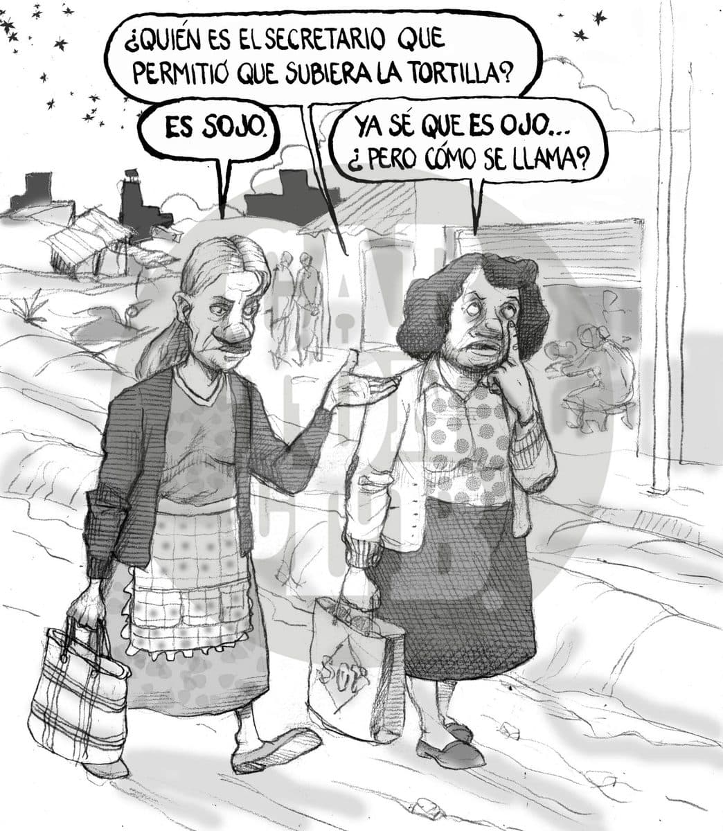 Un hombre es un nombre, cartón de El Fisgón